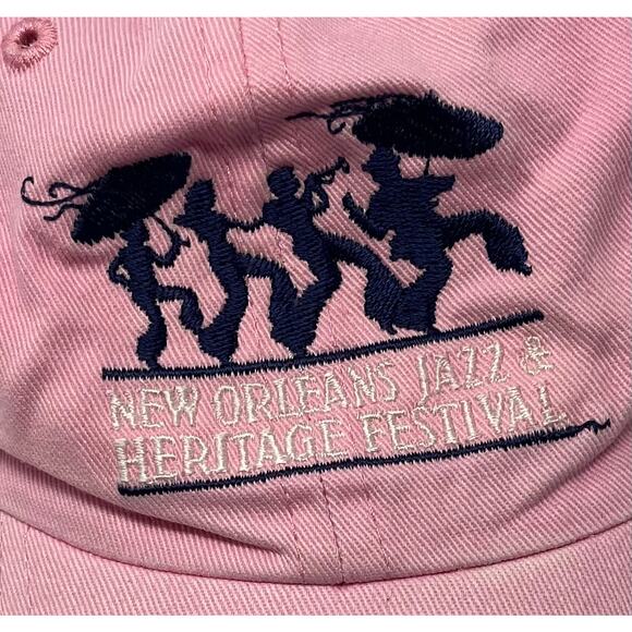 New Orleans Jazz Heritage Festival Pink Baseball Cap Pre-Owned in fair condition - Picture 8 of 8